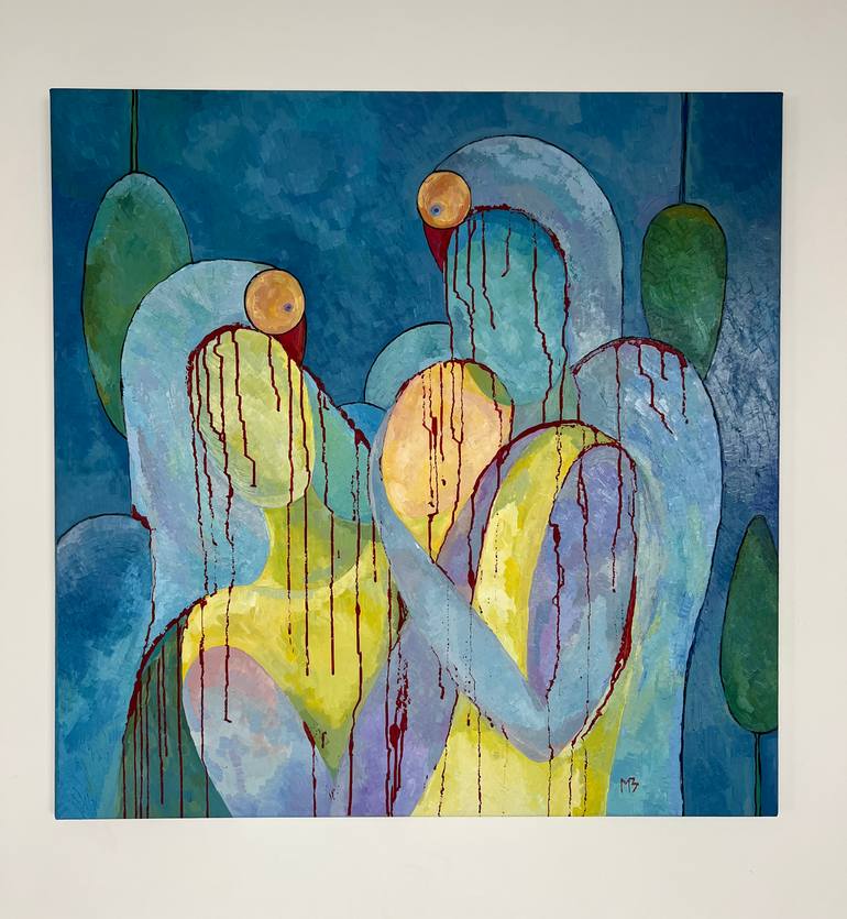 Original Abstract Expressionism Abstract Painting by Mariya Zeltsman