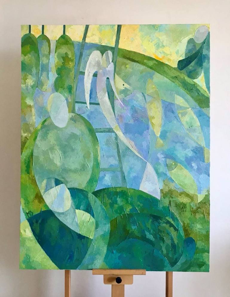 Original Abstract Expressionism Abstract Painting by Mariya Zeltsman