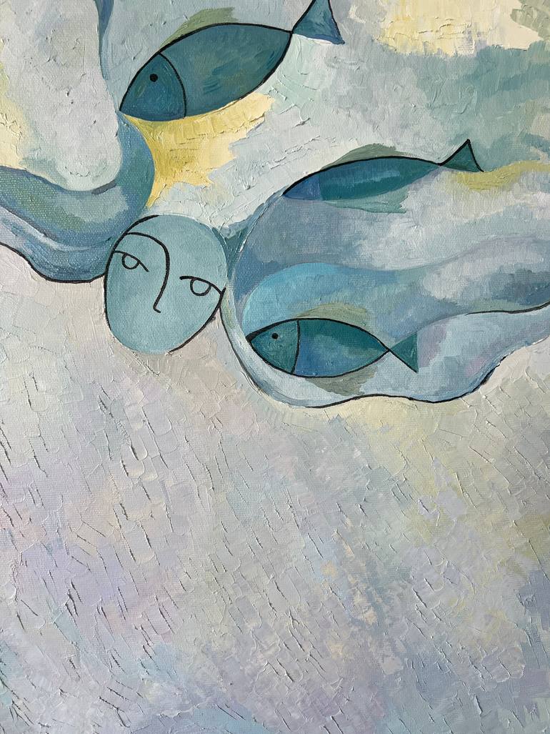 Original Abstract Expressionism Religion Painting by Mariya Zeltsman