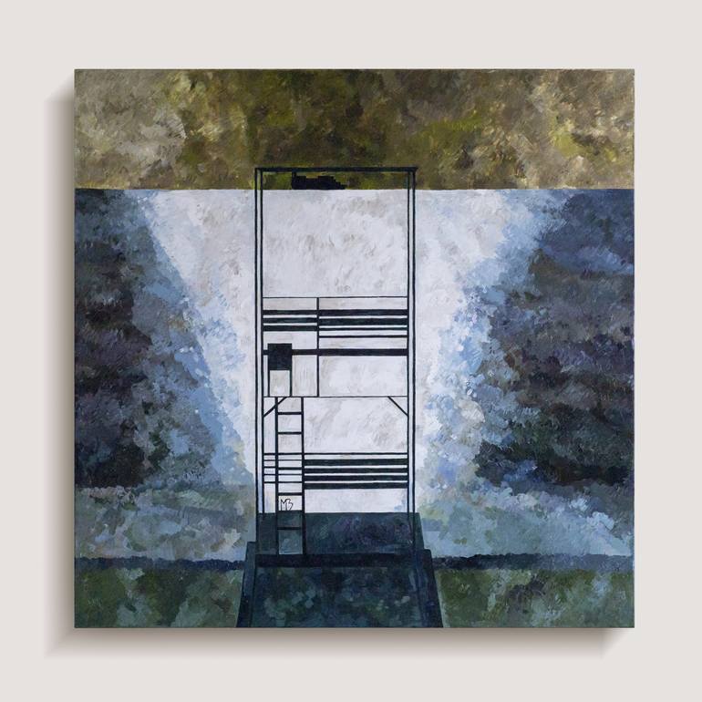 Original Abstract Expressionism Landscape Painting by Mariya Zeltsman