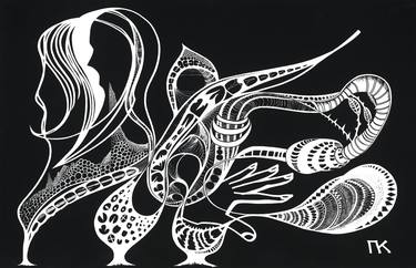 Print of Black & White Time Paintings by Pavel Kiryukhantsev