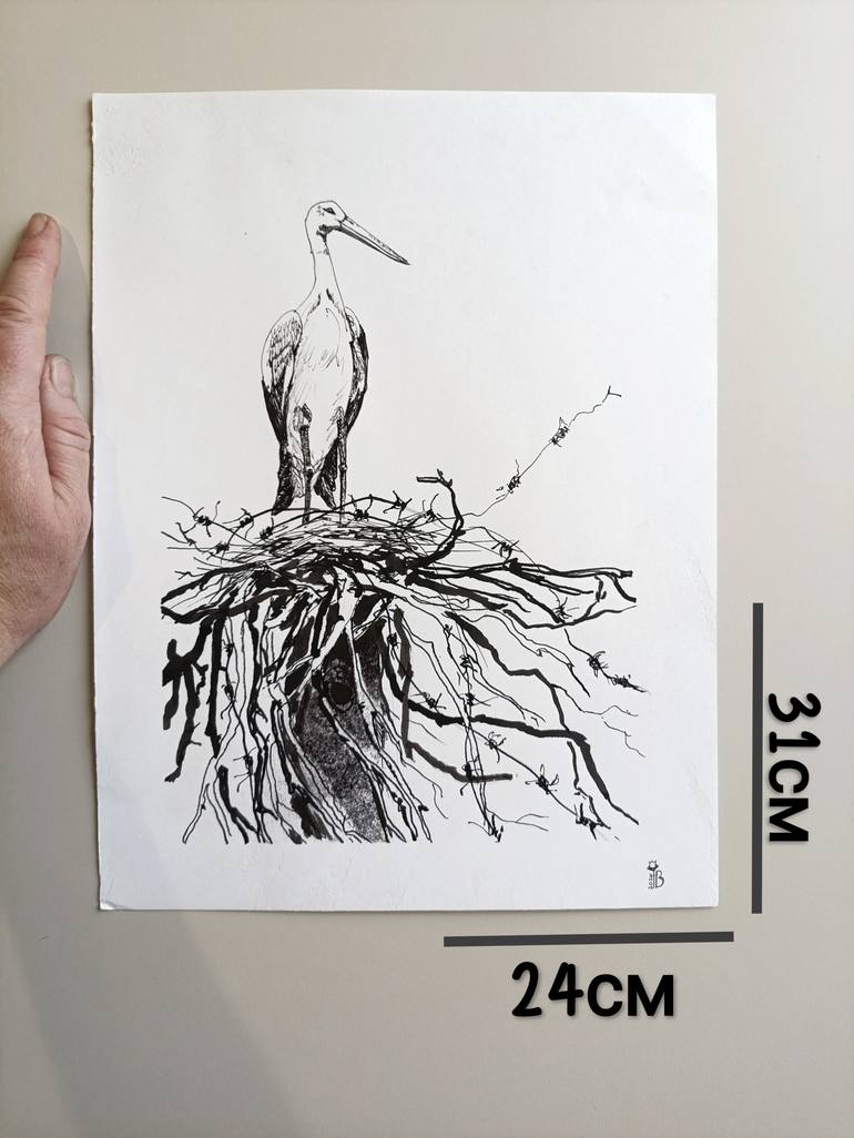 Original Art Deco Floral Mixed Media by Viktoriia Hunina