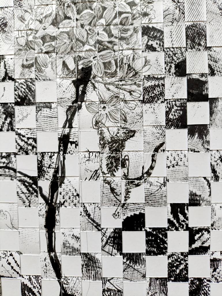 Original Art Deco Cats Drawing by Viktoriia Hunina