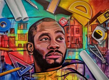 Original Figurative People Painting by Damon Lamar Reed