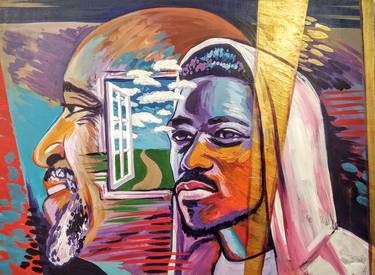 Original Art Deco People Painting by Damon Lamar Reed