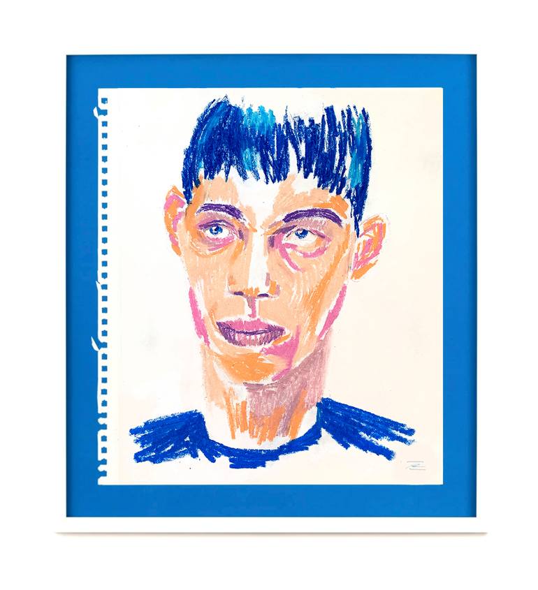 Original Fauvism People Mixed Media by Raquel Labrador