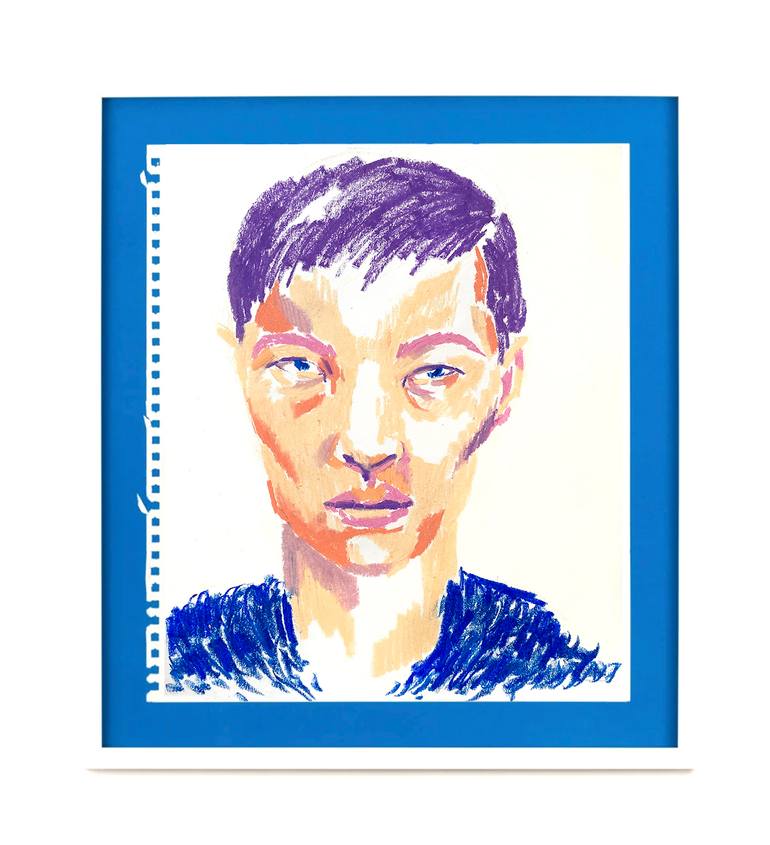 Original Fauvism People Mixed Media by Raquel Labrador