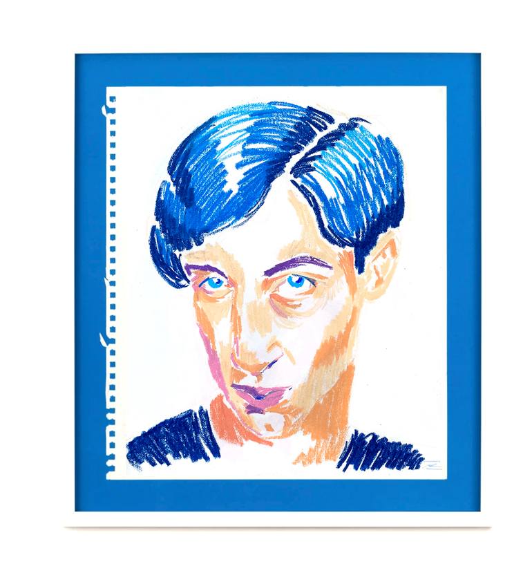 Original Fauvism People Drawing by Raquel Labrador