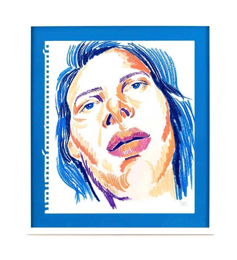 Original Fauvism People Drawing by Raquel Labrador