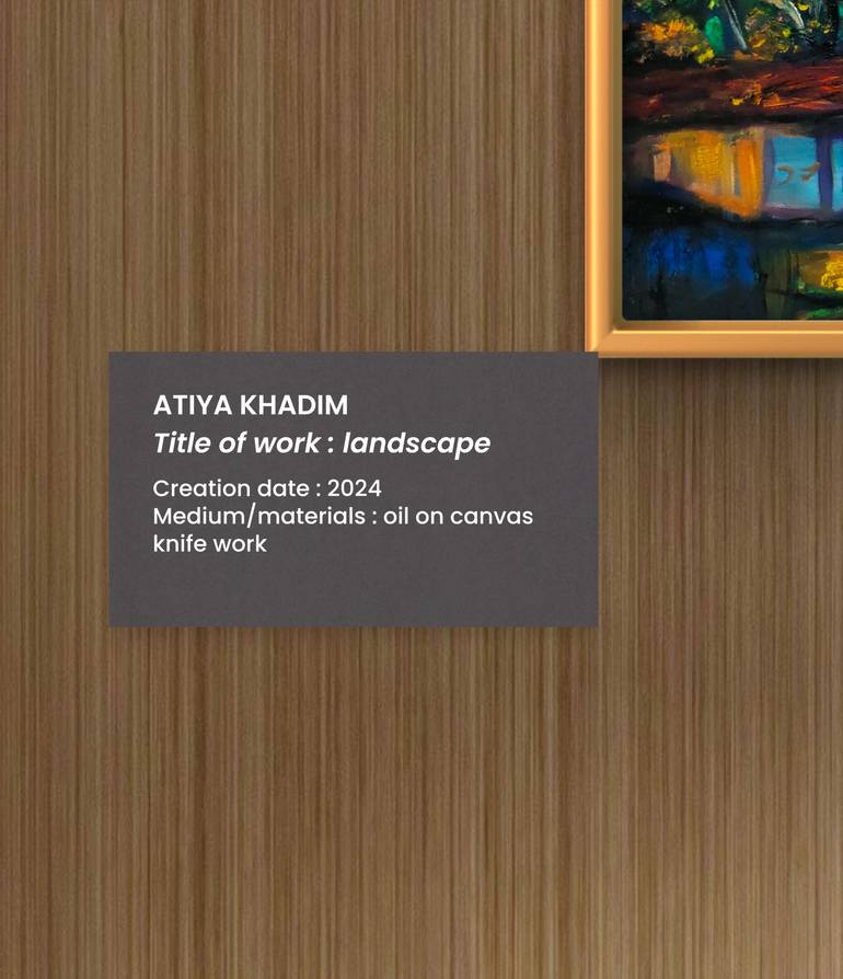 Original Abstract Expressionism Landscape Painting by Atiya Khadim