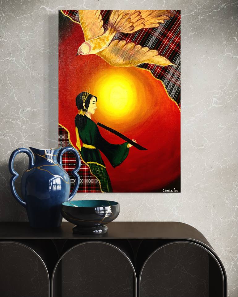 Original Romanticism Women Painting by Cheeta Dinasti