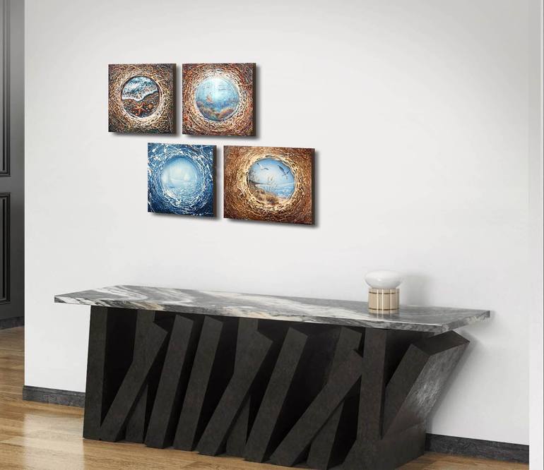 Original Figurative Seascape Mixed Media by Anna Karachunsky