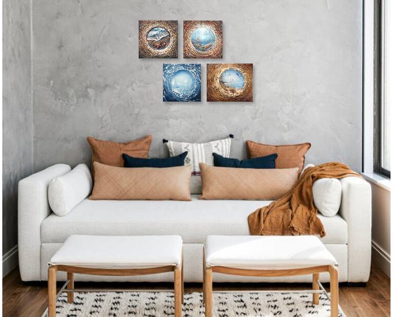 Original Figurative Seascape Mixed Media by Anna Karachunsky