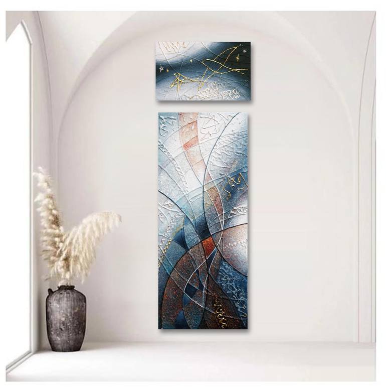 Original Black & White Abstract Mixed Media by Anna Karachunsky