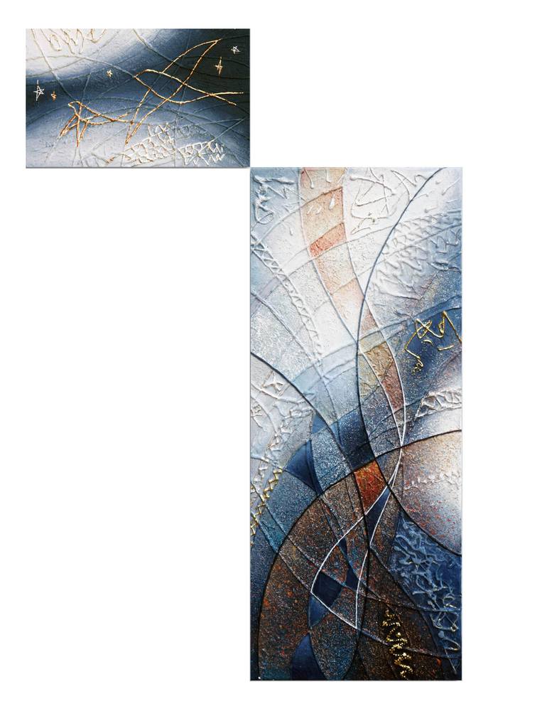 Original Black & White Abstract Mixed Media by Anna Karachunsky