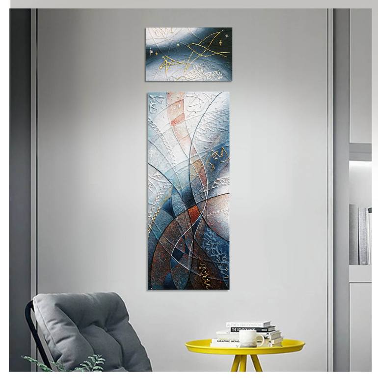 Original Black & White Abstract Mixed Media by Anna Karachunsky
