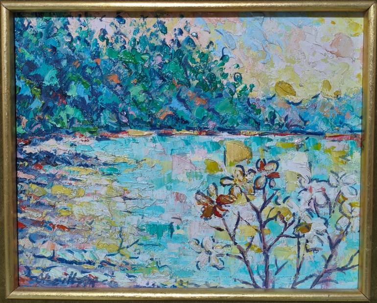 Original Impressionism Landscape Painting by Luciana Gamboa