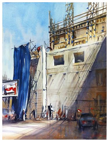 Original Realism Architecture Painting by Thomas W Schaller