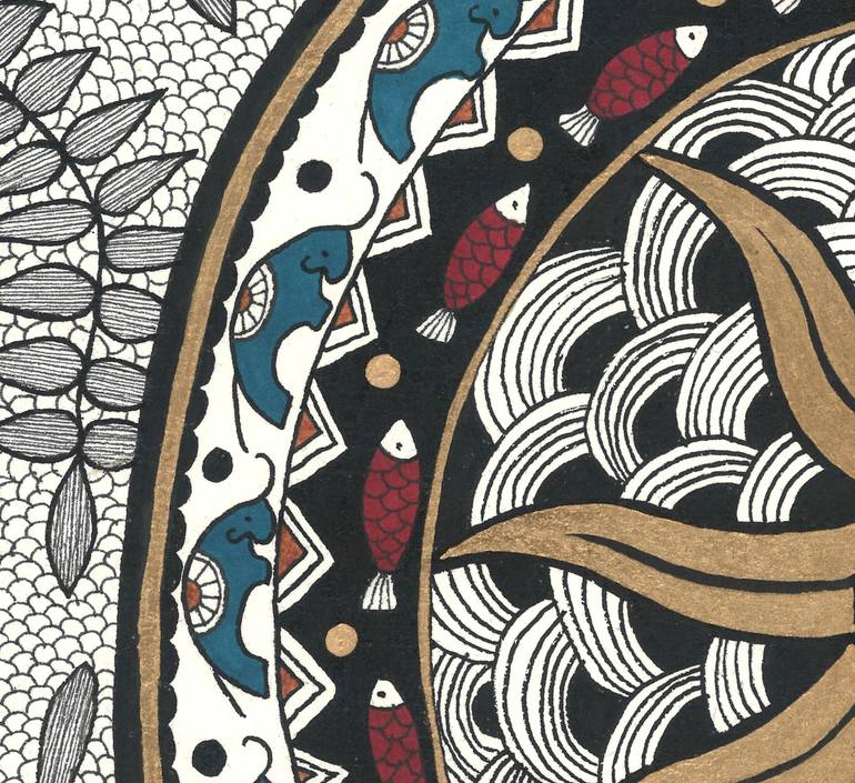 Original Folk Animal Drawing by Alex Litvin