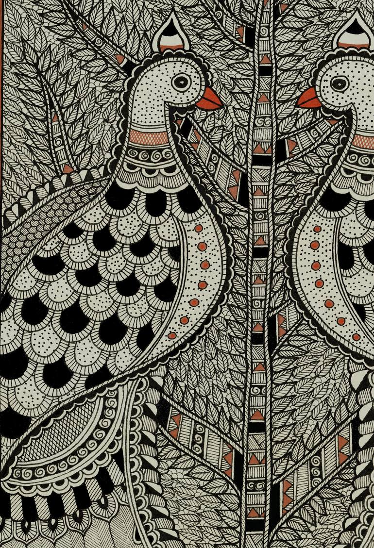 Original Symbolism Nature Drawing by Alex Litvin