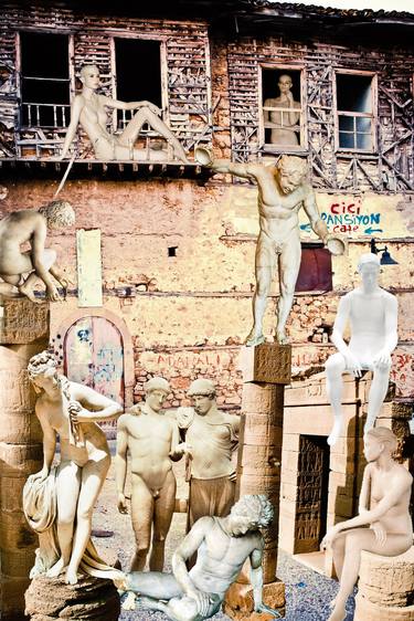 Print of Surrealism Classical mythology Collage by yeliz yorulmaz