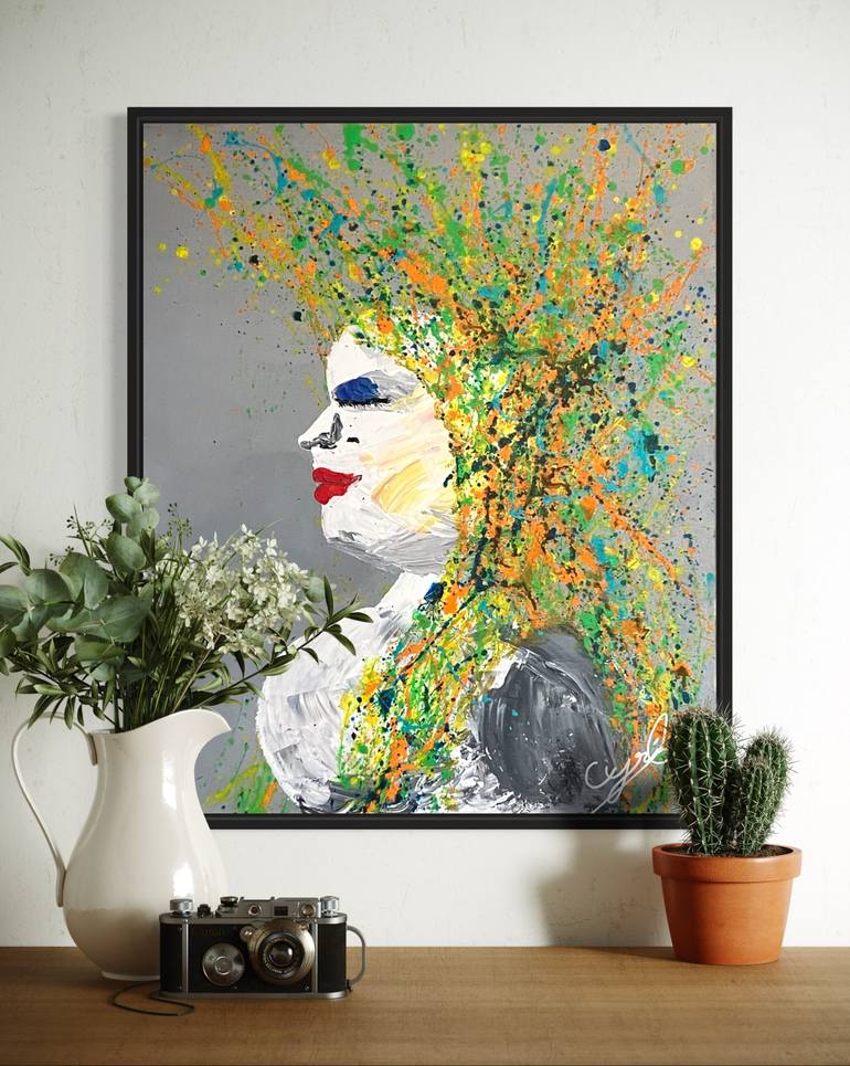 Original Pop Art Pop Culture/Celebrity Painting by Cyril Bouchon