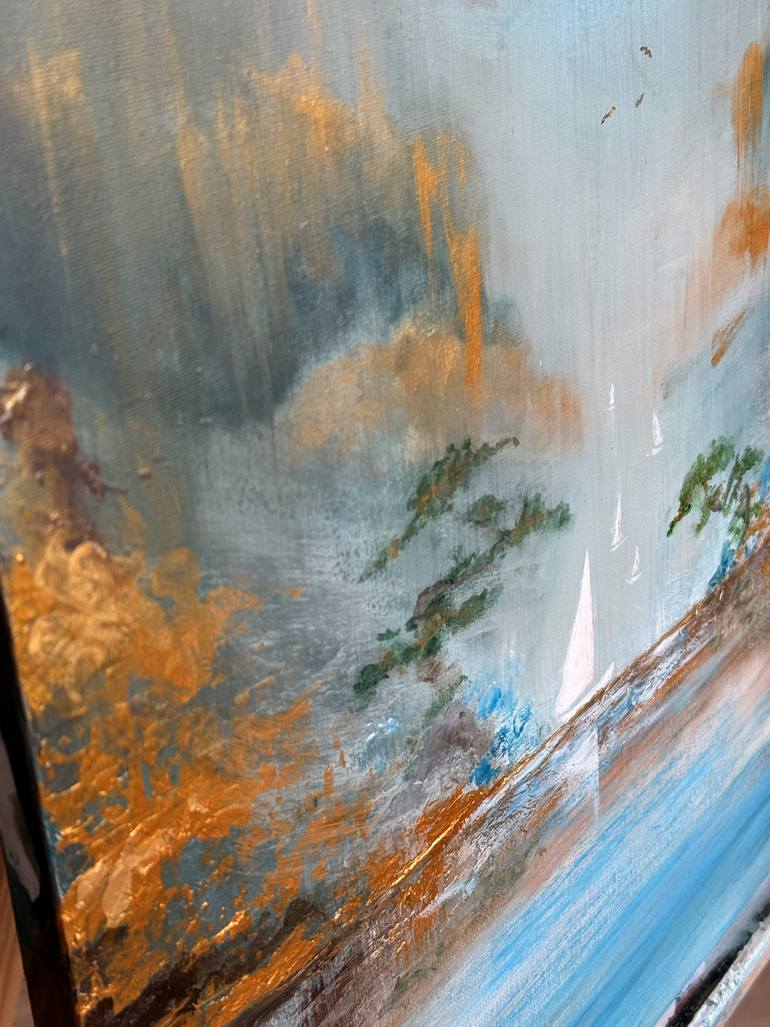 Original Abstract Landscape Painting by Maria Levi