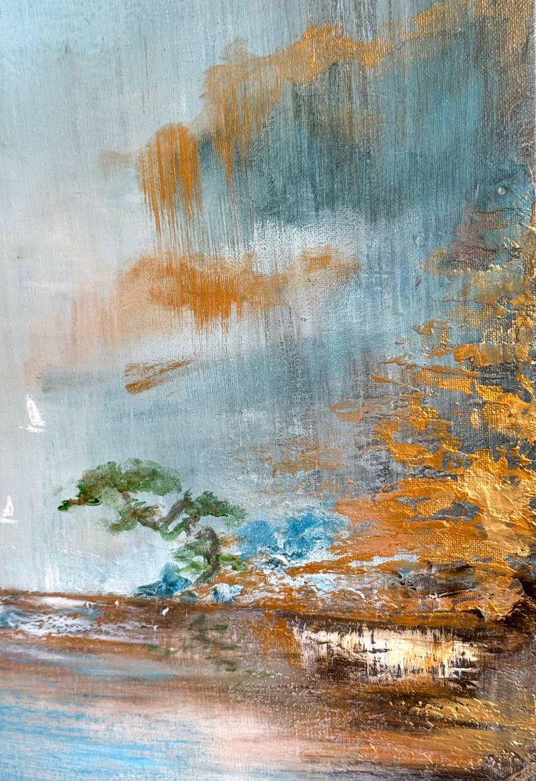 Original Abstract Landscape Painting by Maria Levi