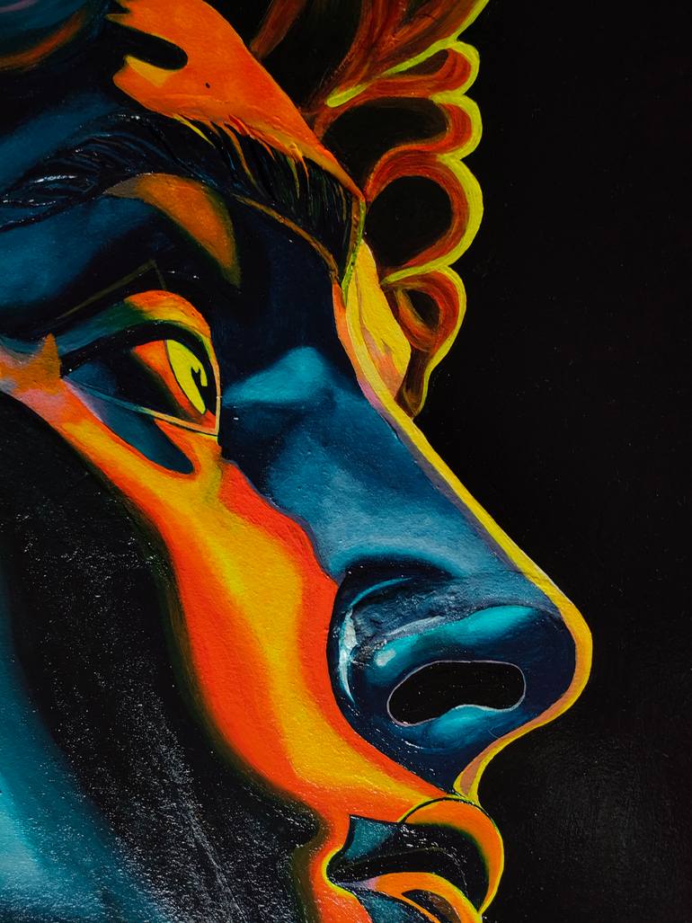 Original Abstract People Painting by Nancy Alaa