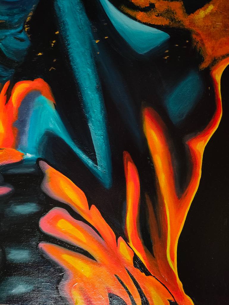 Original Abstract People Painting by Nancy Alaa