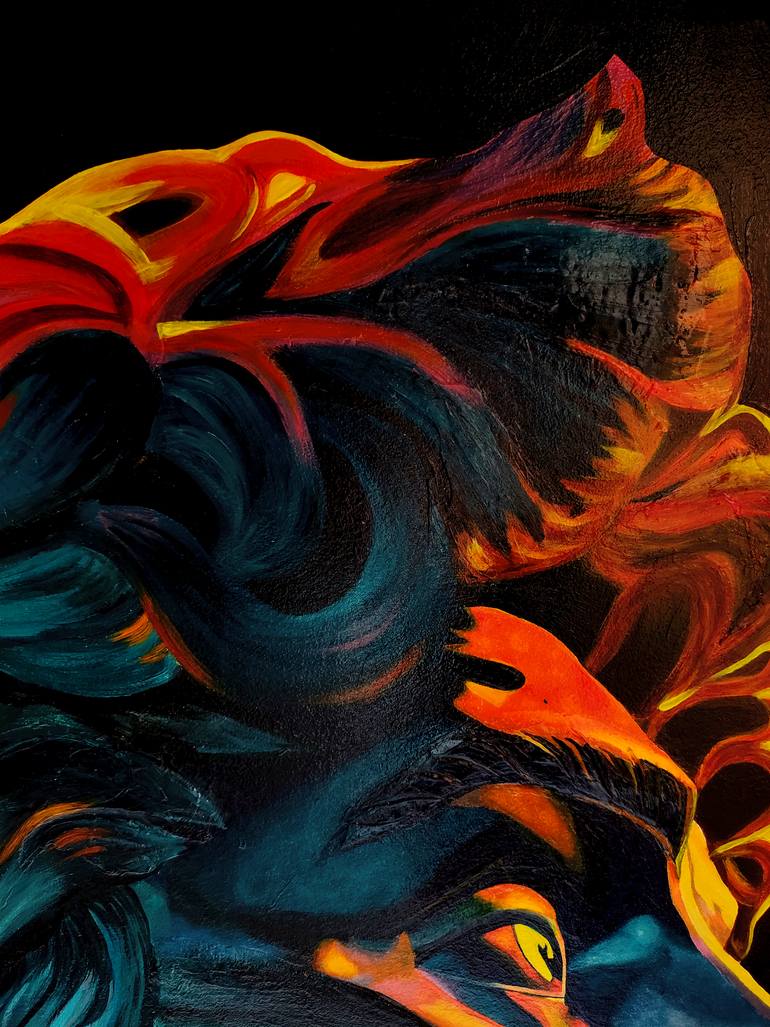 Original Abstract People Painting by Nancy Alaa