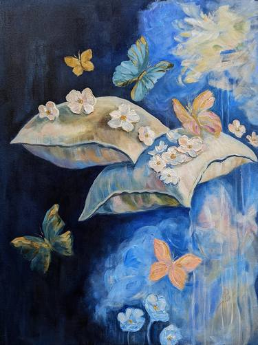 Original Surrealism Floral Painting by Anna Bogh