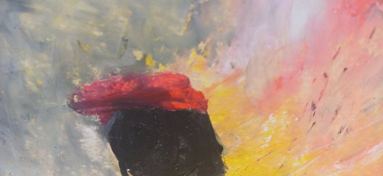 Original Abstract Expressionism Abstract Mixed Media by Irina Georgiana Miu