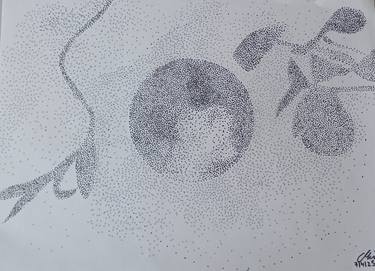 Original Abstract Expressionism Abstract Drawing by Irina Georgiana Miu