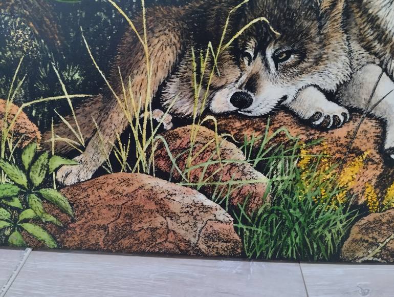 Original Abstract Animal Painting by Artem Moscalu