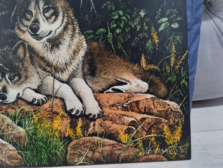 Original Abstract Animal Painting by Artem Moscalu