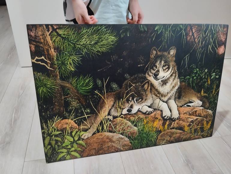 Original Abstract Animal Painting by Artem Moscalu