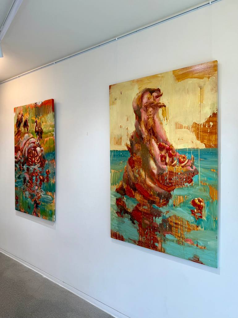 Original Fauvism Animal Painting by Taekgeun Song