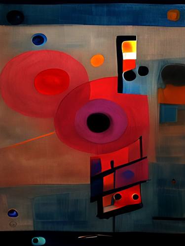 Original Cubism Abstract Painting by Yekaterina Yermolayeva