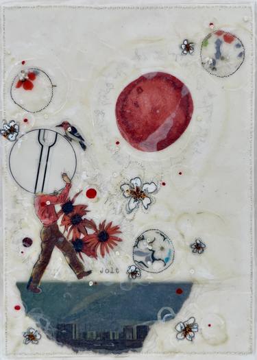 Original Symbolism People Mixed Media by Nina Alderete