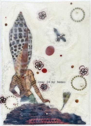 Original Symbolism People Mixed Media by Nina Alderete