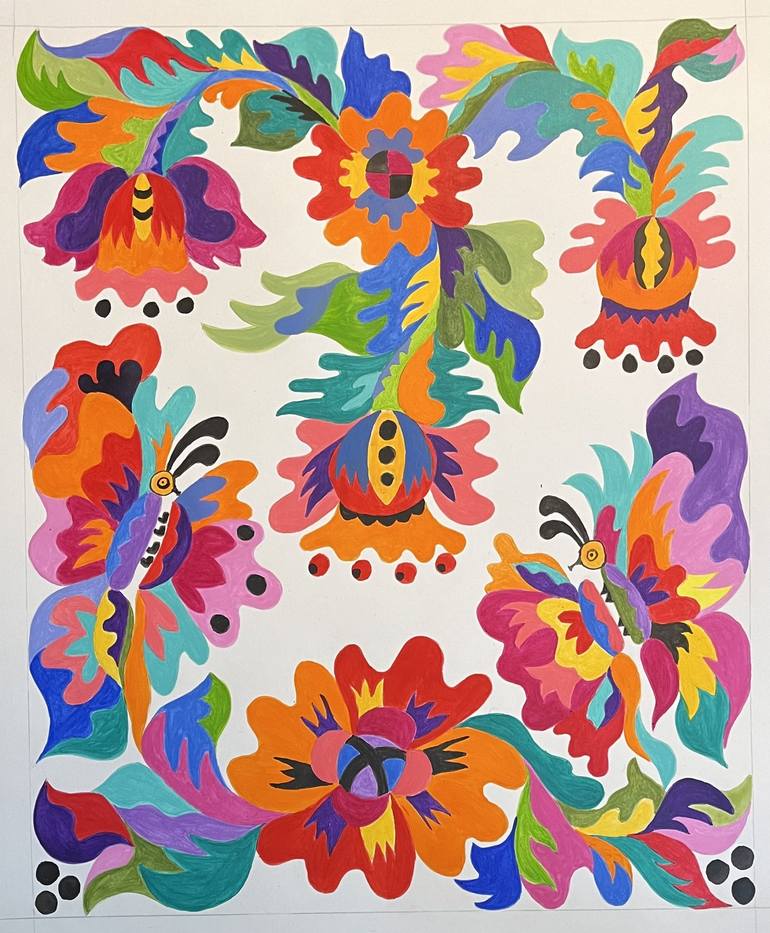 Print of Abstract Floral Paintings by Nonna Pidvalna