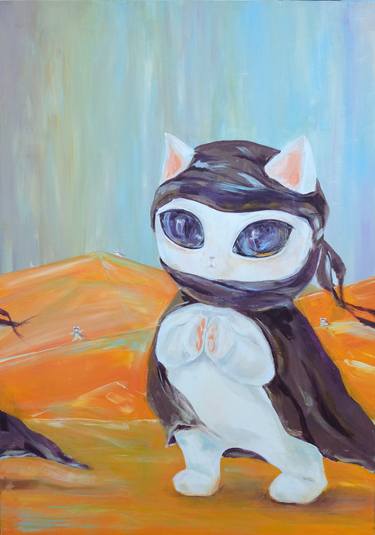Original Conceptual Cats Paintings by Alexandra Chuprova