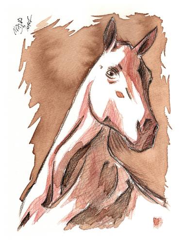 Horse Portrait  Porträt von Pferd (CavalloWalkGiraAsinistra 1_2_Z2) thumb