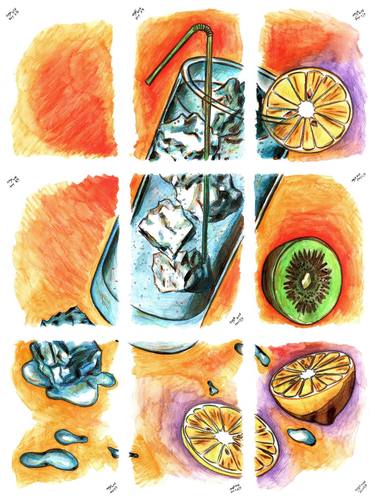 Print of Cubism Food & Drink Paintings by Max Gioviale
