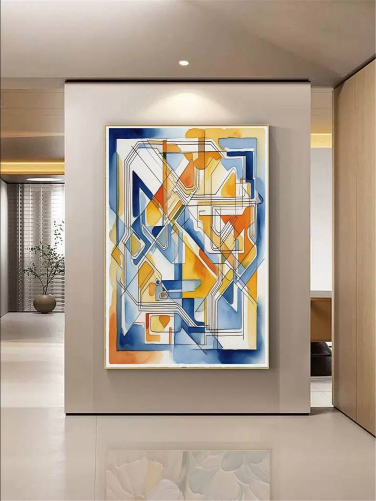 Original Art Deco Abstract Painting by Supriya M