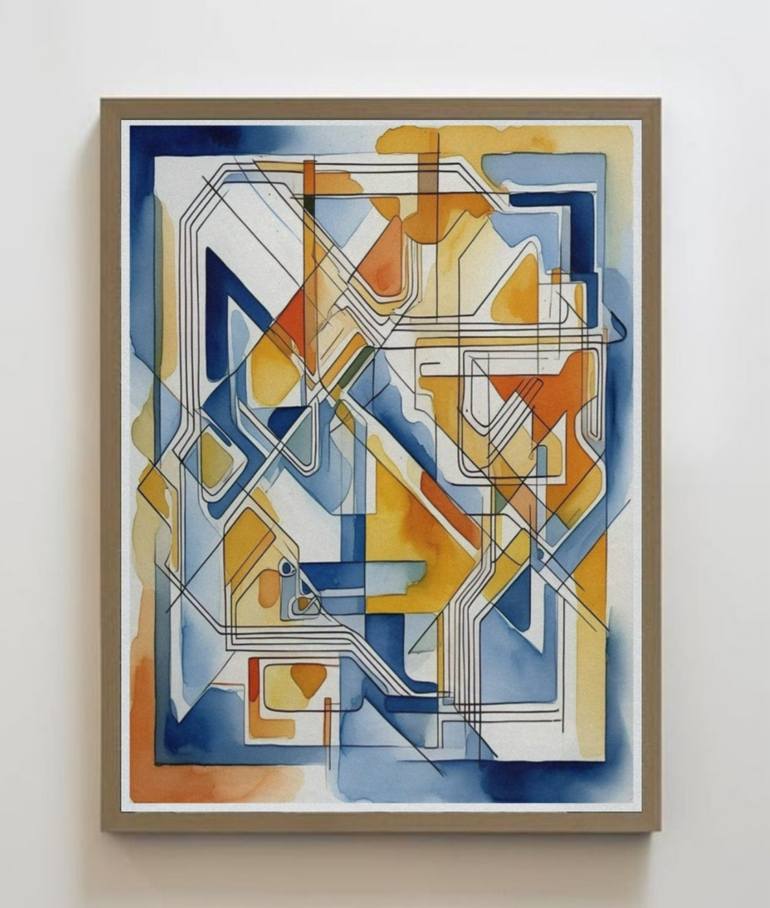 Original Art Deco Abstract Painting by Supriya M