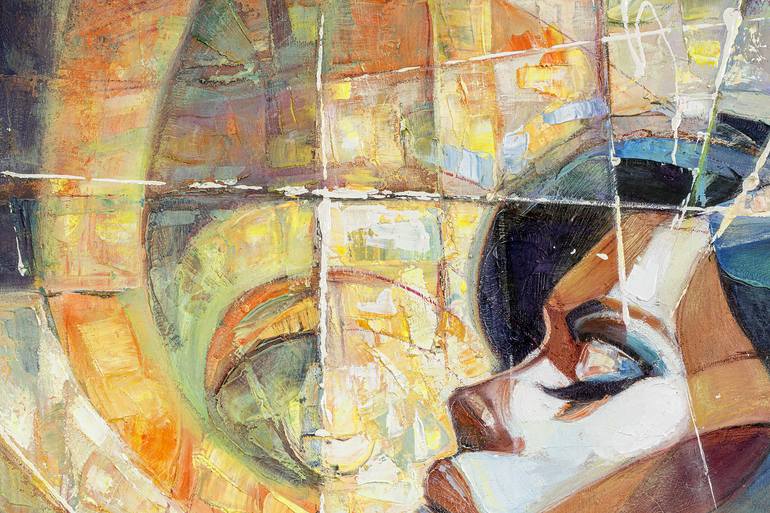 Original Cubism Music Painting by Luis Angeles Caribbean Contemporary Art