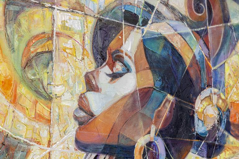 Original Cubism Music Painting by Luis Angeles Caribbean Contemporary Art