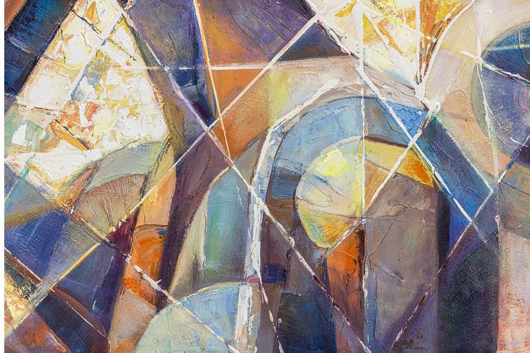 Original Cubism Music Painting by Luis Angeles Caribbean Contemporary Art